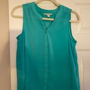 American Eagle teal button down blouse